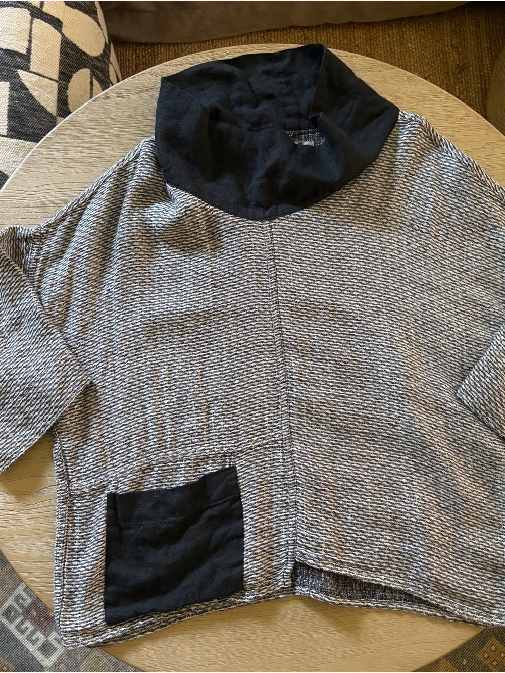 Flax Linen Funnel-Neck Tunic